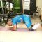 Leg extension plank off the cabinet
