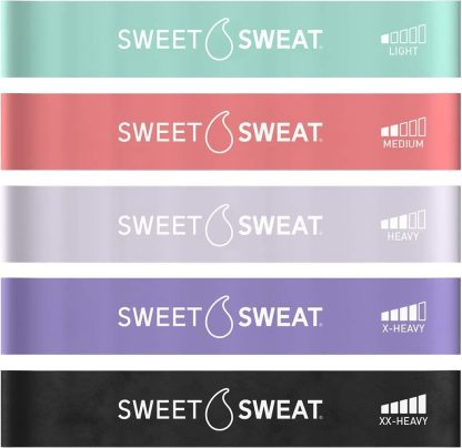 Sweet Sweat Mini Loop Resistance Bands - Set of 5 | Exercise...