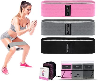 Resistance Bands for Legs and Butt, Fabric Exercise Bands Se...
