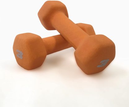 CAP Barbell Black Neoprene Coated Dumbbell Weights | Set - Image 3