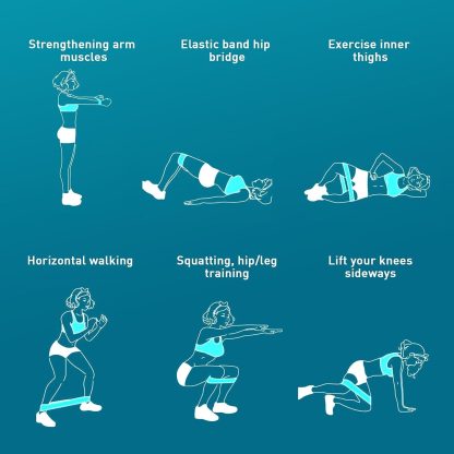 Resistance Bands Sets Portable Exercise Loops for Legs and H... - Image 2