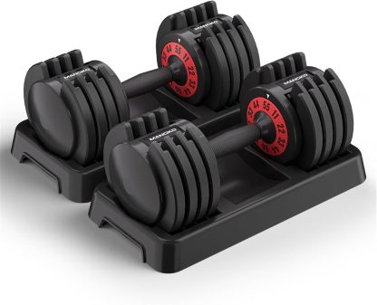 Mangko Adjustable Dumbbell 55LB Single Dumbbell 5 Weight Opt...