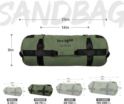 Yes4All Sandbags for Working Out, Adjustable Sand Bags for W... - Image 5