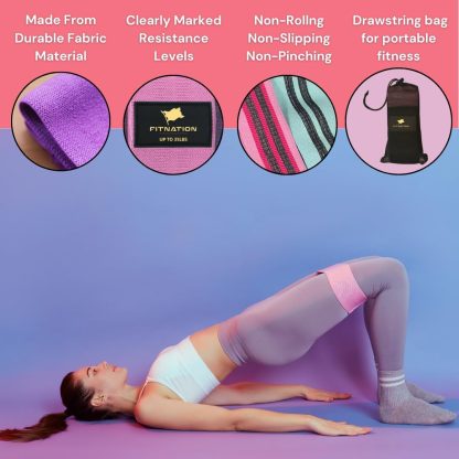 Hip Bands for Working Out - Exercise Bands, Workout Bands fo... - Image 2