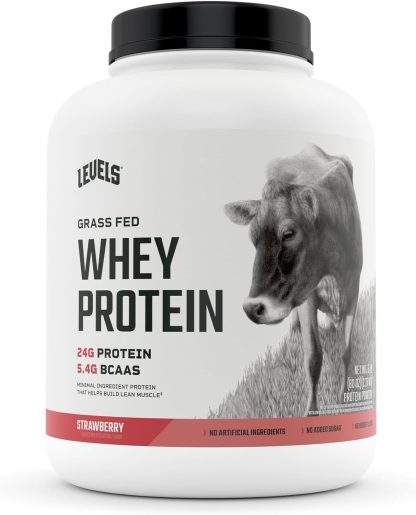 Levels Grass Fed Whey Protein Powder, No Artificials, 24G of...