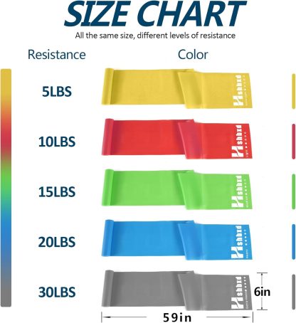 Resistance Bands for Working Out, Physical Therapy Bands, El... - Image 4