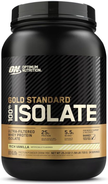 Optimum Nutrition Gold Standard 100% Isolate, Rich Vanilla, ...