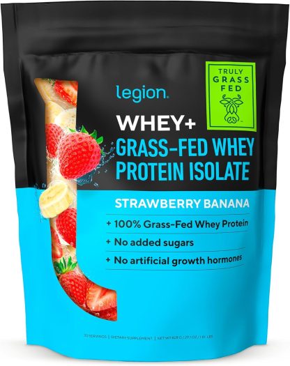 LEGION Whey+ Strawberry Banana Whey Isolate Protein Powder f...