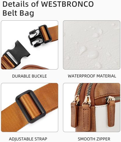 WESTBRONCO Fanny Packs for Women, Fashion Waist Packs with A... - Image 5
