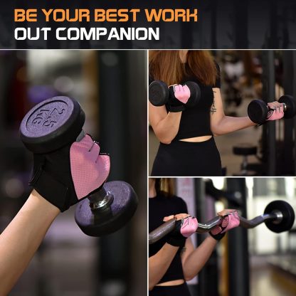 sunnex Gym Gloves, Workout Gloves, Fingerless Gloves for Wei... - Image 7
