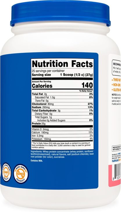 Nutricost Whey Protein Concentrate (Strawberry Milkshake) 2L... - Image 5