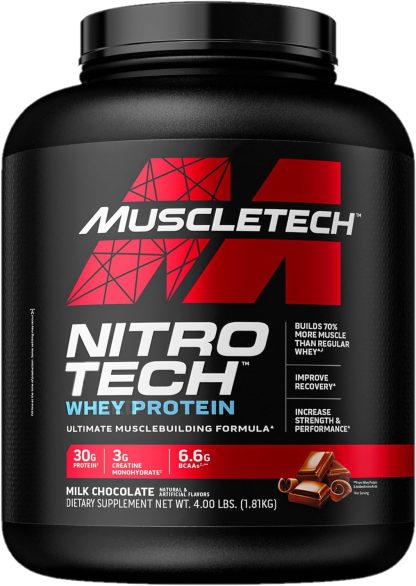 Muscletech Whey Protein Powder (Milk Chocolate, 4 Pound) - N...