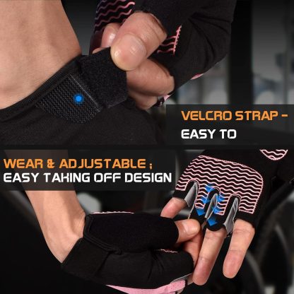 sunnex Gym Gloves, Workout Gloves, Fingerless Gloves for Wei... - Image 4