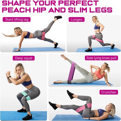 WALITO Resistance Bands for Legs and Butt, Fabric Exercise L... - Image 7
