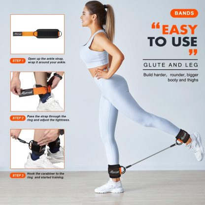 Ankle Resistance Bands, Ankle Bands for Working Out with Cuf... - Image 6