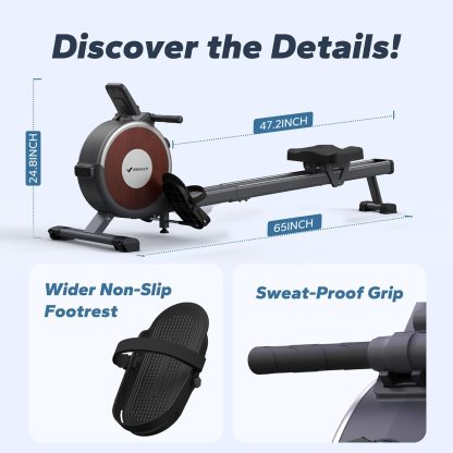 MERACH Rowing Machine, Magnetic Rower Machine for Home, 16 L... - Image 6