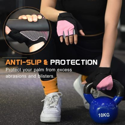 sunnex Gym Gloves, Workout Gloves, Fingerless Gloves for Wei... - Image 5