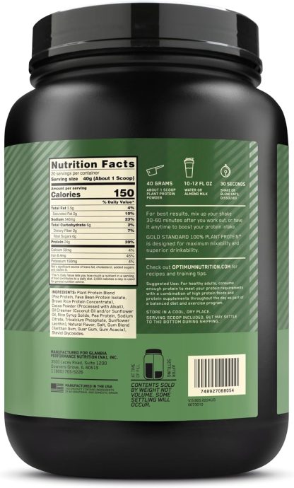 Optimum Nutrition Gold Standard 100% Plant Based Protein Pow... - Image 8