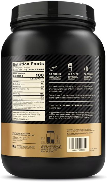 Optimum Nutrition Gold Standard 100% Isolate, Rich Vanilla, ... - Image 10