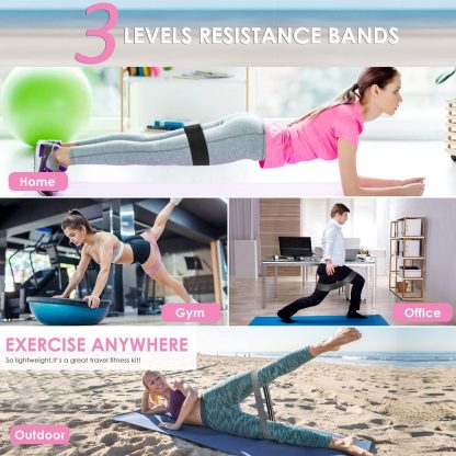 Resistance Bands for Legs and Butt, Fabric Exercise Bands Se... - Image 6