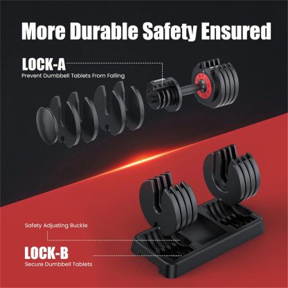 Mangko Adjustable Dumbbell 55LB Single Dumbbell 5 Weight Opt... - Image 5