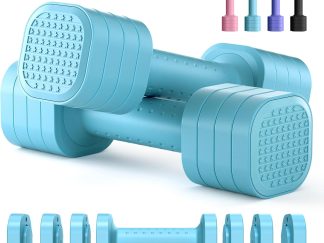 Adjustable Dumbbell Set of 2, 4 in 1 Free Weights Dumbbells ...