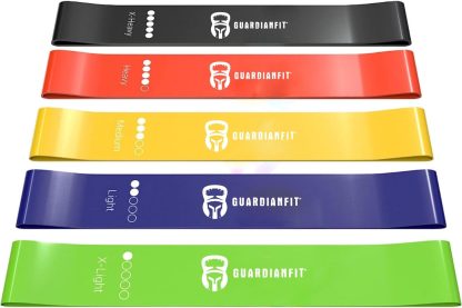 Resistance Loop Exercise Bands Set of 5, Latex Workout Bands...