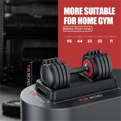 Mangko Adjustable Dumbbell 55LB Single Dumbbell 5 Weight Opt... - Image 3