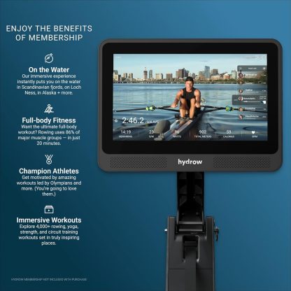 Hydrow Wave Rowing Machine with 16" HD Touchscreen & Speaker... - Image 4