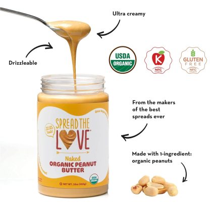 Spread The Love NAKED Organic Peanut Butter, 16 Ounce (Organ... - Image 4