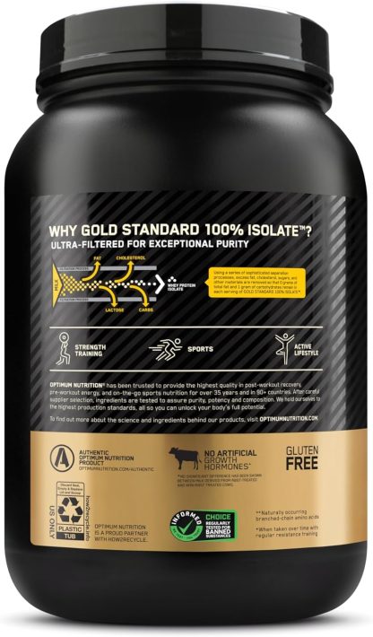 Optimum Nutrition Gold Standard 100% Isolate, Rich Vanilla, ... - Image 9