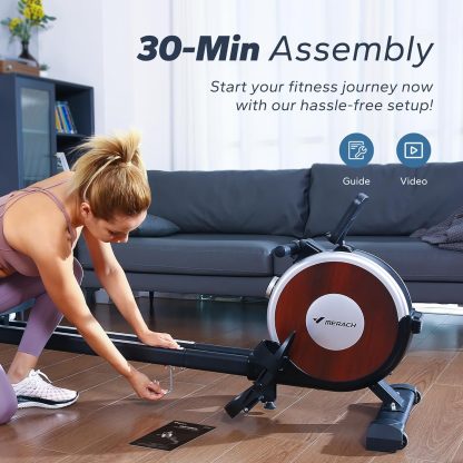 MERACH Rowing Machine, Magnetic Rower Machine for Home, 16 L... - Image 7