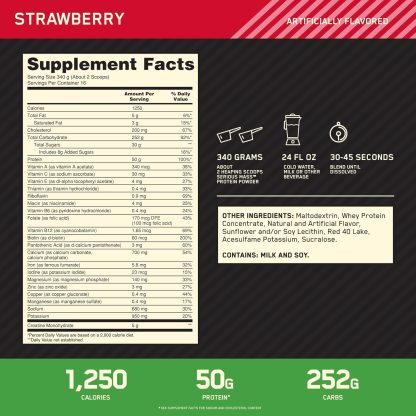 Serious Mass Strawberry Weight Gain Protein Powder | 12 lbs - Image 4