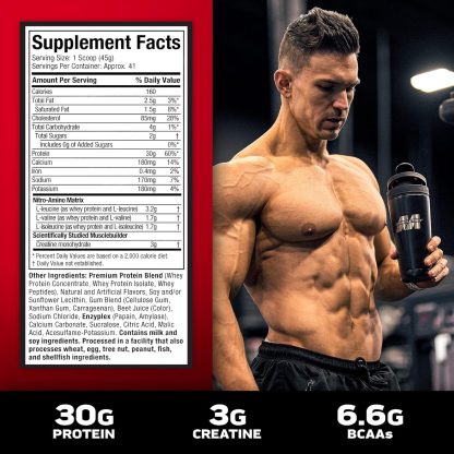 Muscletech Whey Protein Powder (Strawberry, 4 Pound) - Nitro... - Image 3