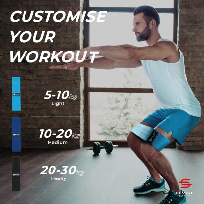 ELVIRE Fabric Resistance Bands for Working Out | Exercise Ba... - Image 2