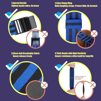 Booty Bands, Blood Flow Restriction Bands for Women/Men, Adj... - Image 4