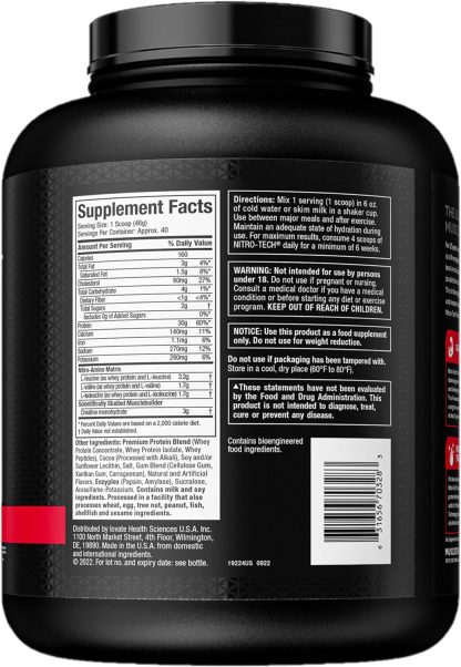 Muscletech Whey Protein Powder (Milk Chocolate, 4 Pound) - N... - Image 2