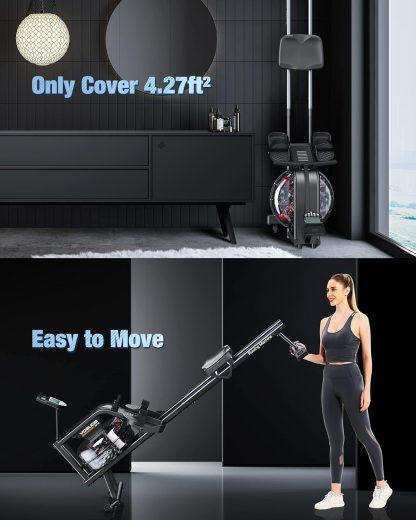 YOSUDA Magnetic/Water Rowing Machine 350 LB Weight Capacity ... - Image 7