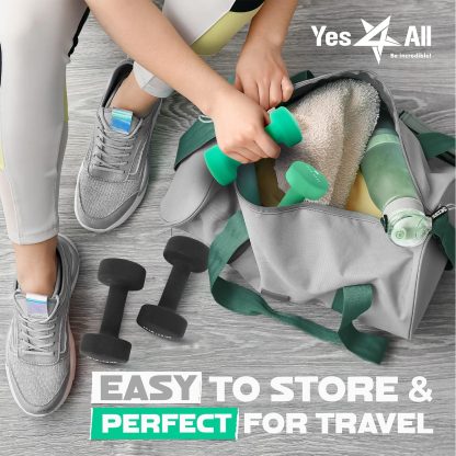 Yes4All Neoprene Coated Dumbbell Hand Weight Sets of 2 - Mul... - Image 7