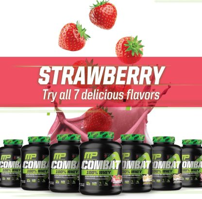 MusclePharm Combat 100% Whey Protein Powder, Strawberry Crea... - Image 7