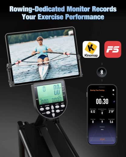 YOSUDA Magnetic/Water Rowing Machine 350 LB Weight Capacity ... - Image 4