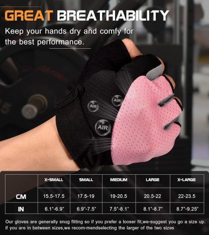 sunnex Gym Gloves, Workout Gloves, Fingerless Gloves for Wei... - Image 6