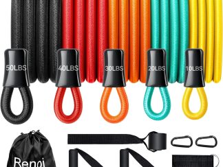 Renoj Resistance Bands with Handles, Exercise Bands Resistan...