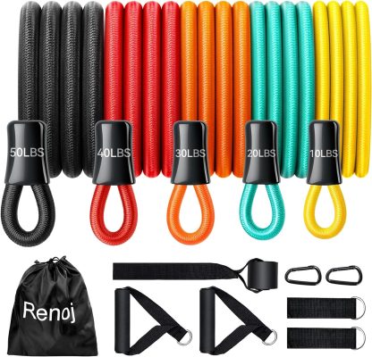 Renoj Resistance Bands with Handles, Exercise Bands Resistan...