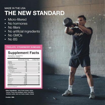 RAW Whey Isolate Protein Powder, Strawberry BumCake (CBUM It... - Image 5