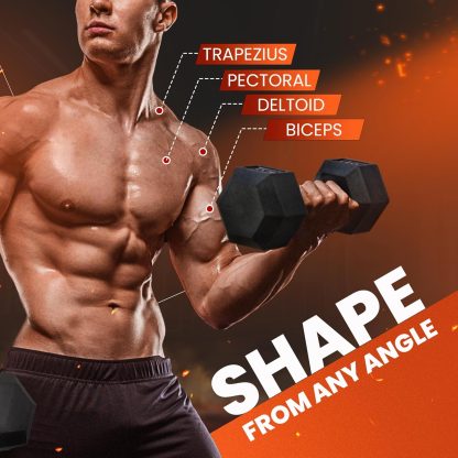 Yes4All Chrome Grip Encased Hex Dumbbells – Hand Weights Wit... - Image 4
