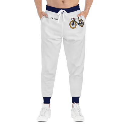 White with Blue Athletic Joggers (AOP) - Image 10