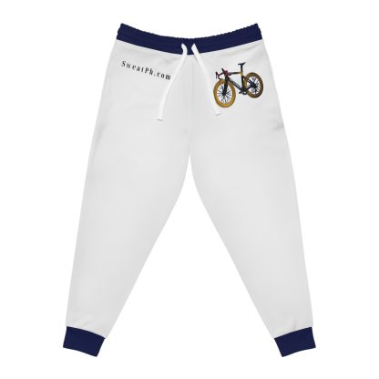 White with Blue Athletic Joggers (AOP) - Image 8