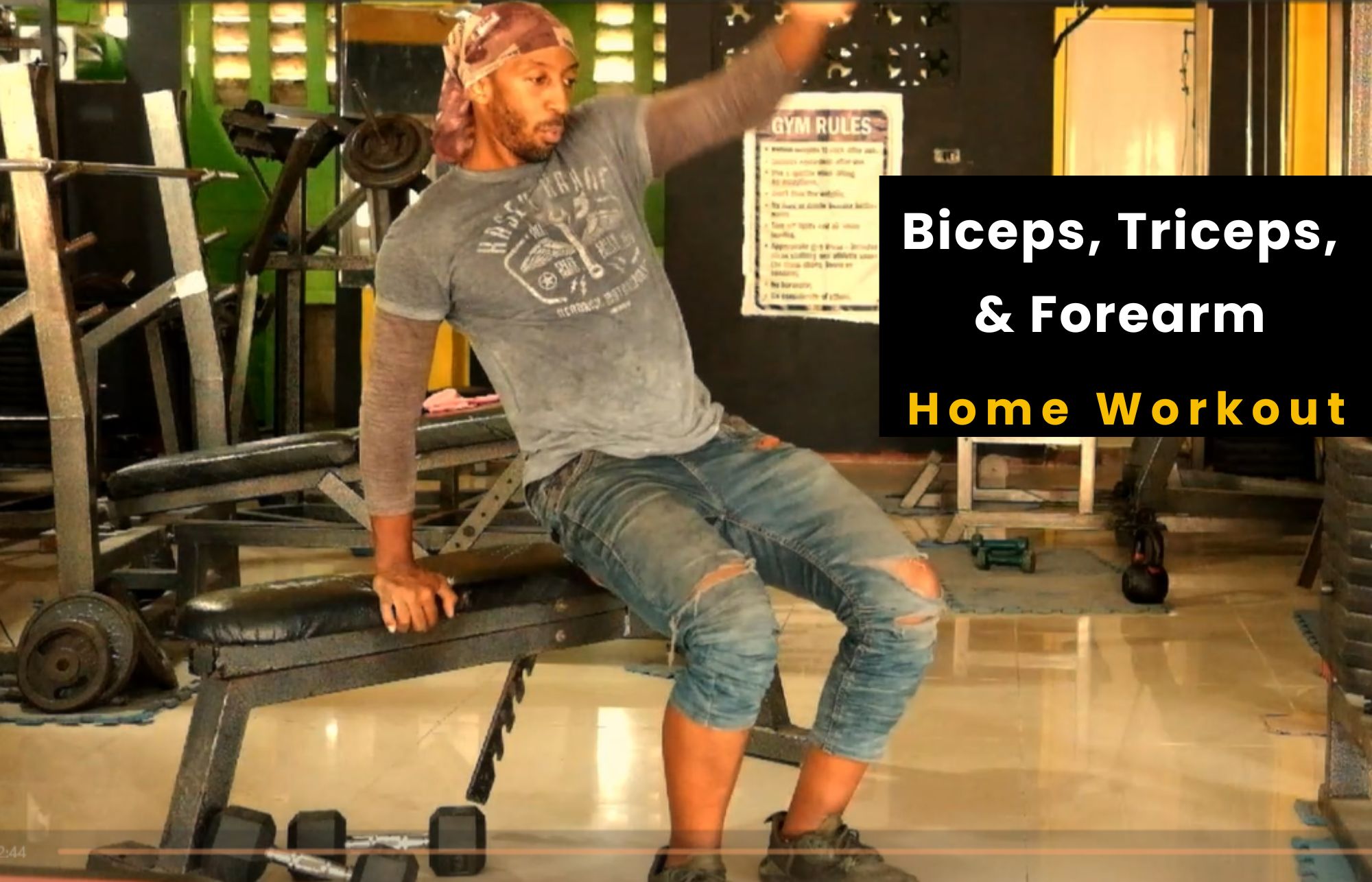 Bicep Tricep and forearm home workout