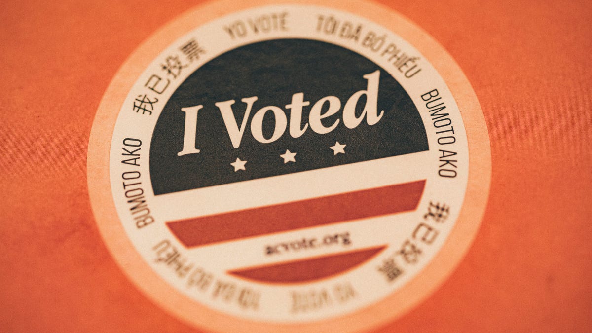 "I voted" sticker